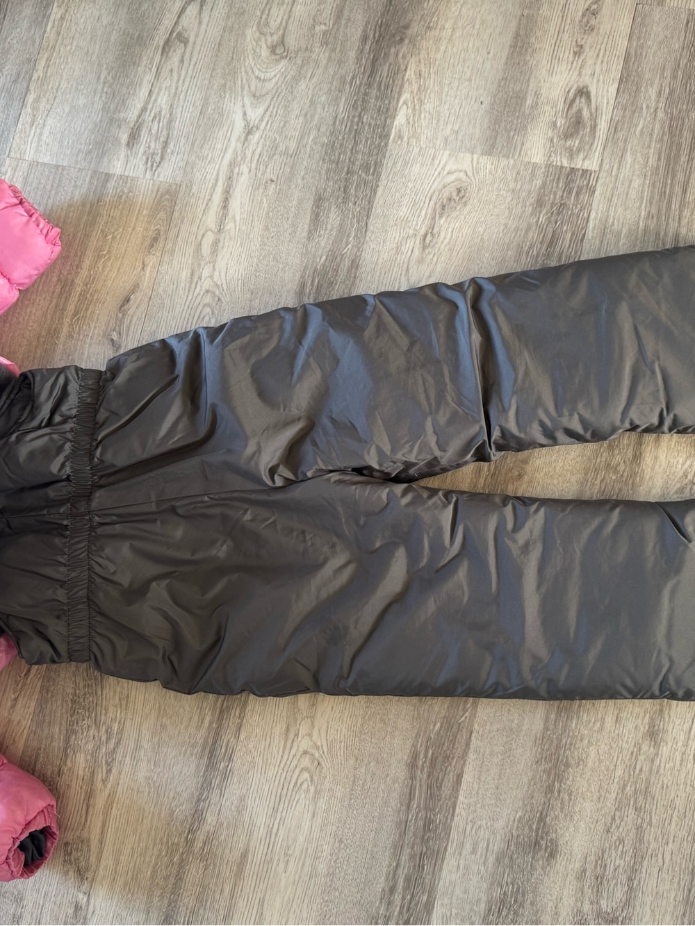 Kids Pink Hooded Puffer Jacket and Snow Pants Set 5/6 - Picture 3 of 7